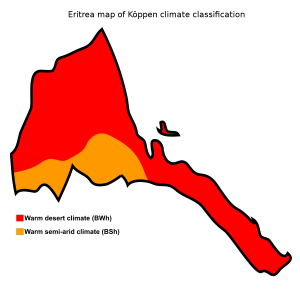 Climate Map of Eritrea