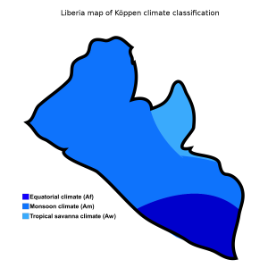 Climate Map of Liberia