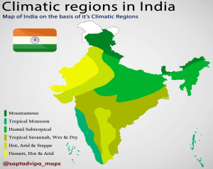 Climate map of India