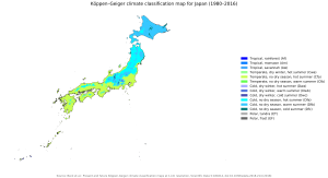 Climate map of Japan