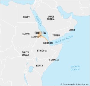 Location Map of Eritrea