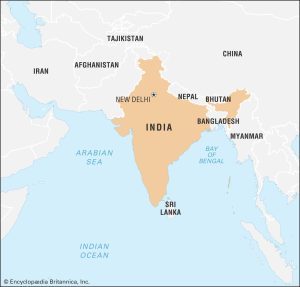 Location map of India