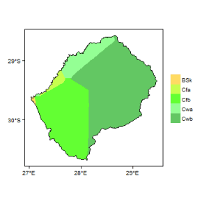 Climate Map of Lesotho