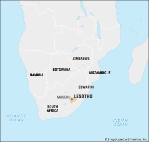 Location Map of Lesotho