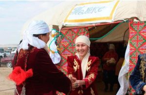 Kazakhstan greetings: shaking hands