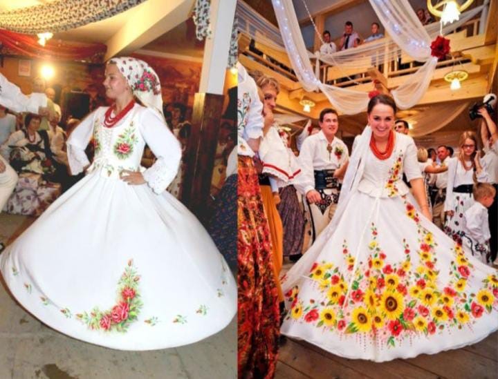 A Polish Bride Wearing the Oczepiny.