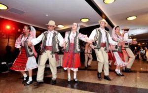 Romanian Hora Dance During a Wedding.