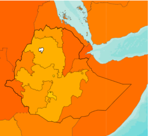 Climate map of Ethiopia