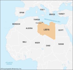 Location Map for Libya