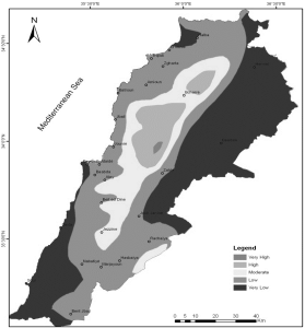 Climate Map of Lebanon
