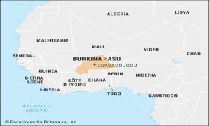 Location Map of Burkina Faso