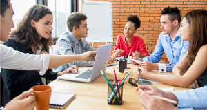 People Sitting in a meeting